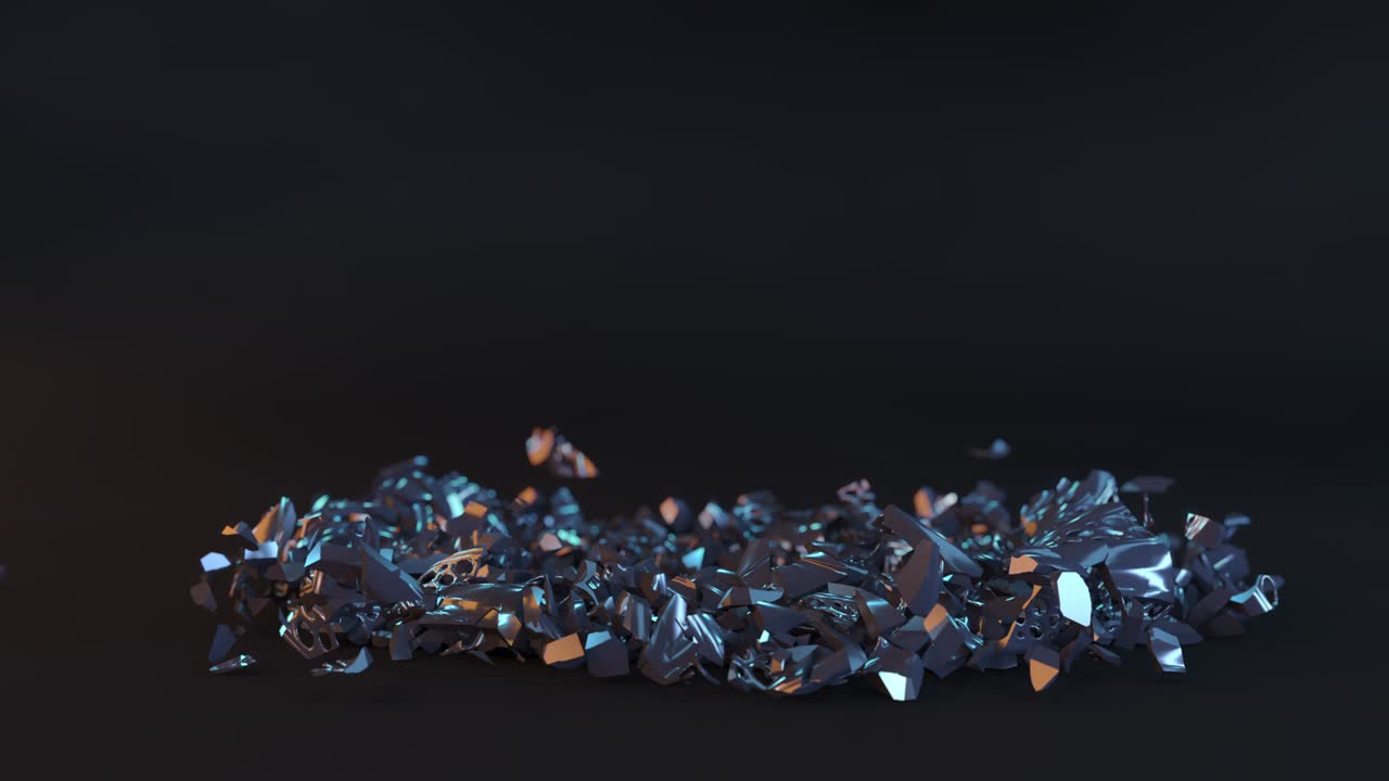 3d 링이 조각으로 부서집니다.