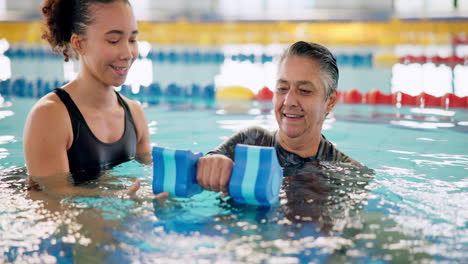 water aerobics session