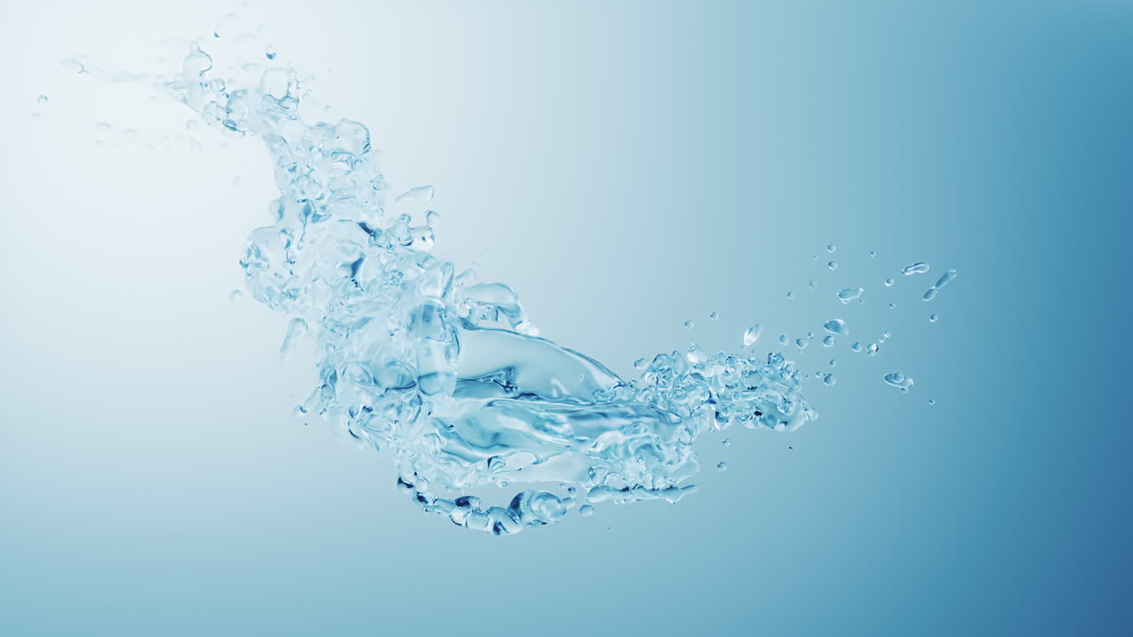 흐르는 물 액체 배경, 3d 렌더링