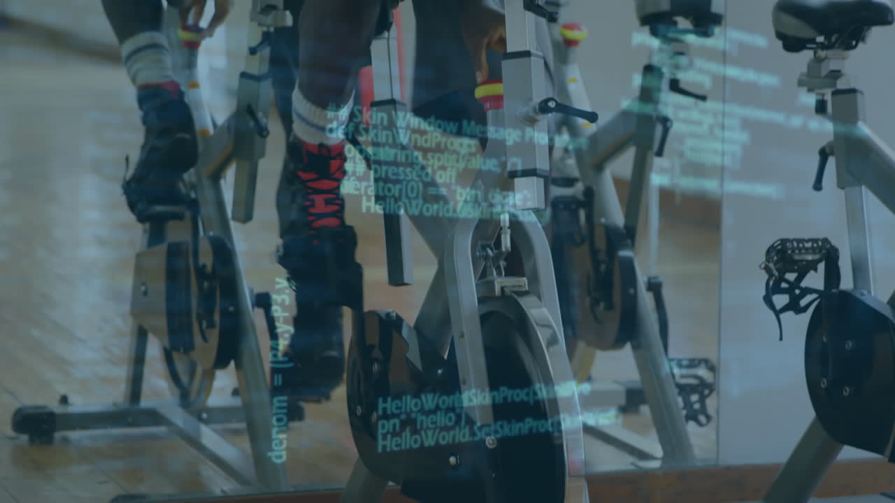 스캔 및 데이터 처리 범위 인간 운동, 정지 자전거 타기