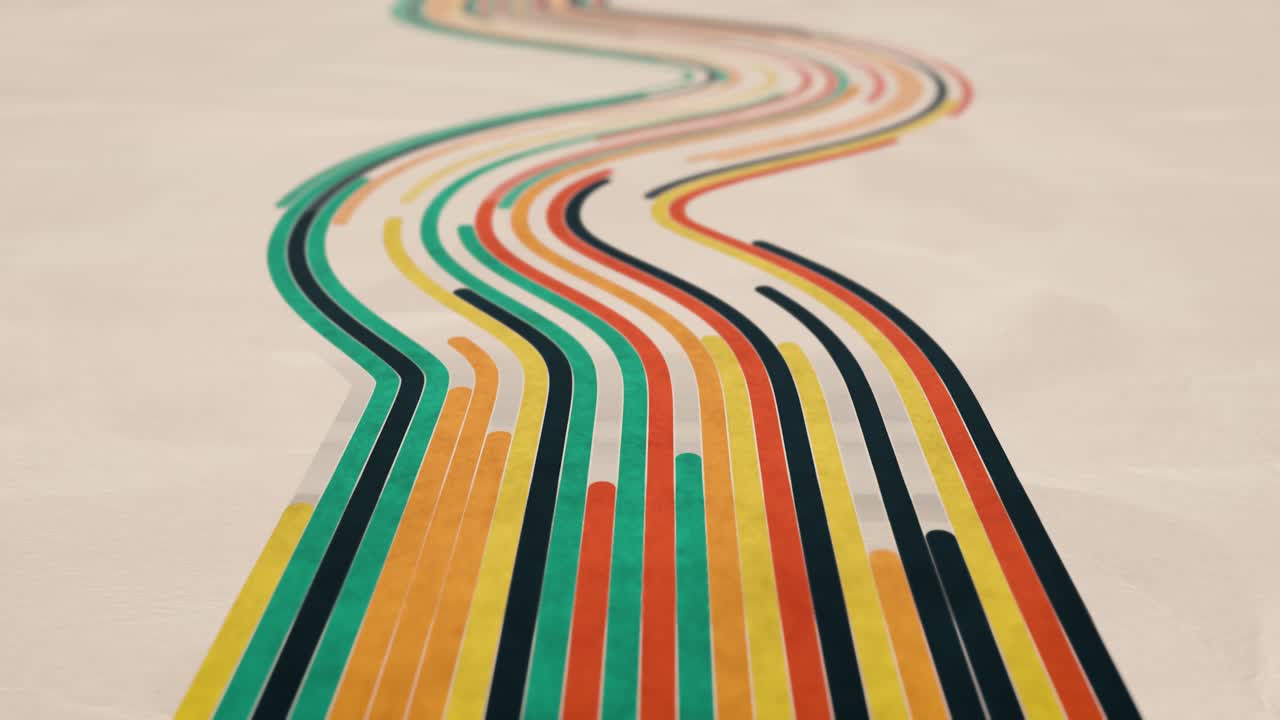 Dynamic Animation of Wavy Colorful Lines