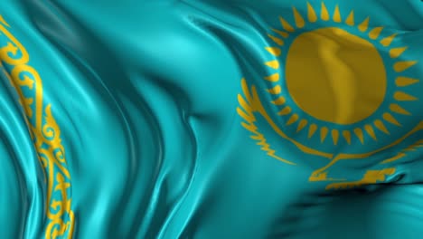 waving flag of kazakhstan