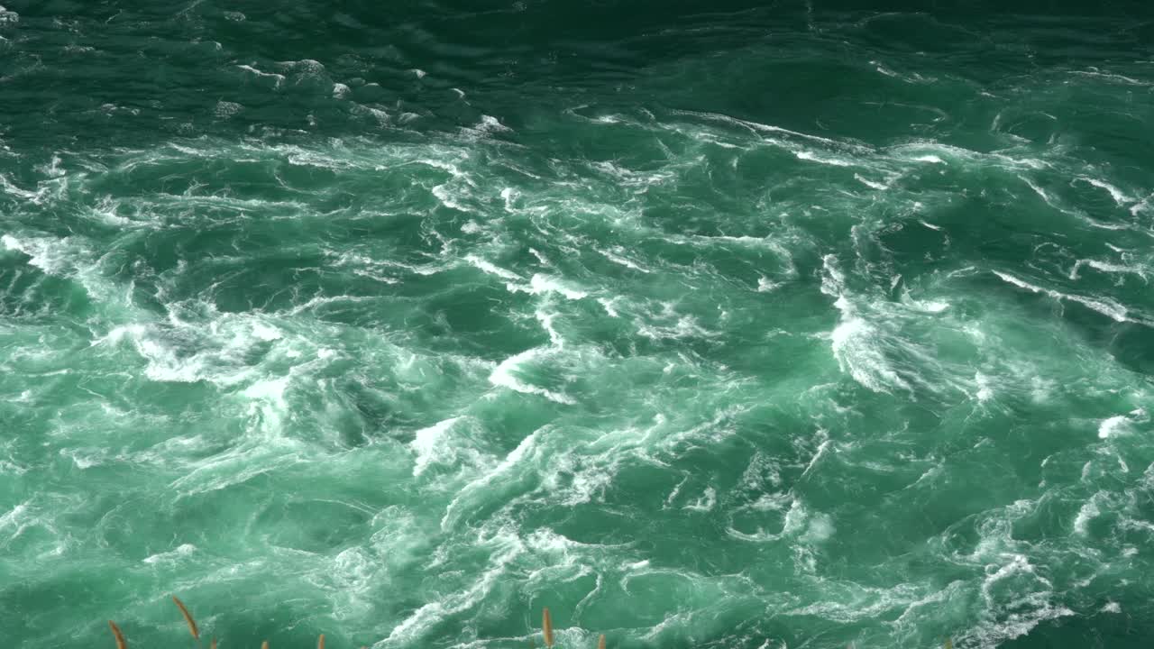A background of fast flowing water in the Niagara River