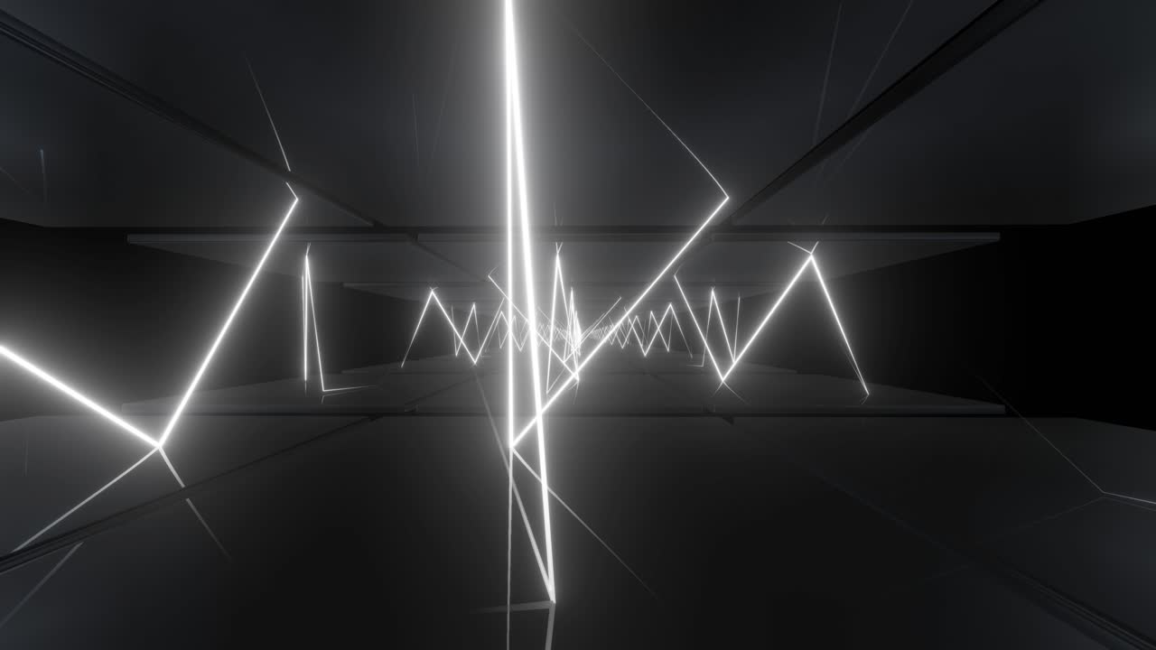 túnel de neón abstracto y futurista