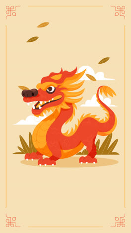 motion graphic of flat illustration for chinese new year festival