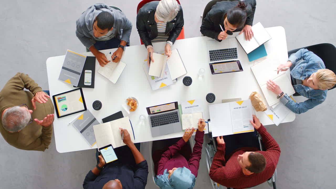 planificación de equipos de negocios, colaboración