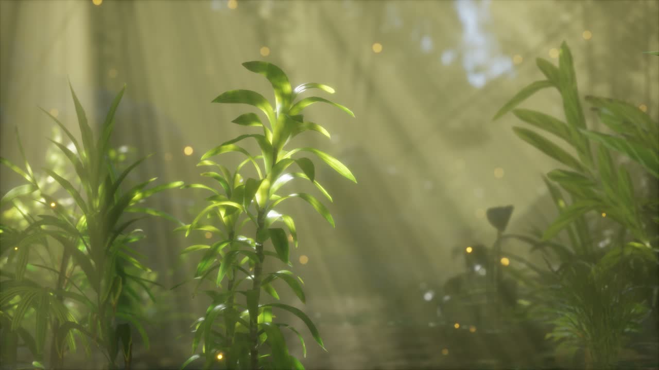 여름날 이른 아침 에 강 위 에 안개 가