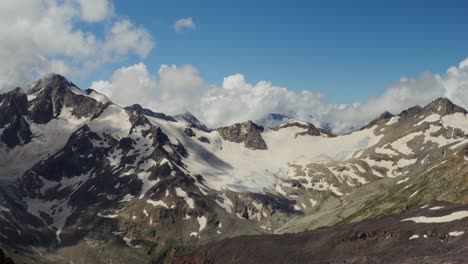 majestic mountain range with glaciers