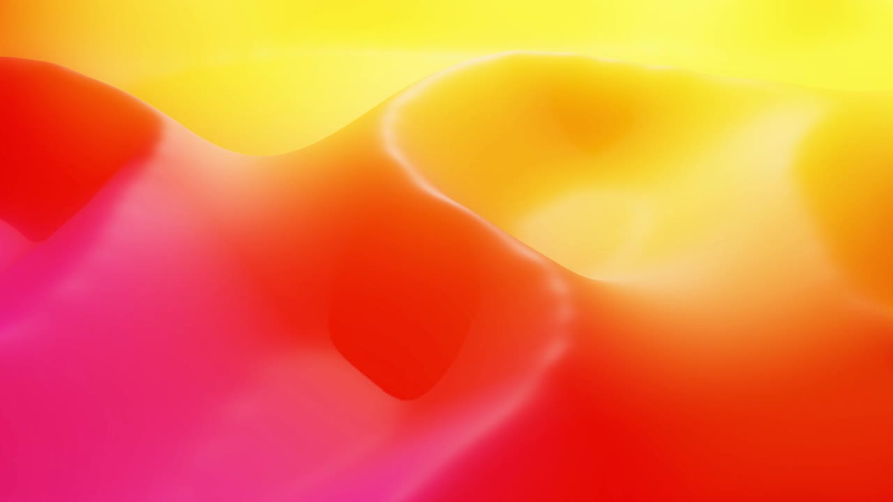 estilo abstracto de fondo en bucle, cambiando la superficie de material translúcido suave como jalea de melocotón. creativo suave brillante 3d bg con brillo interno para eventos festivos 4k. gradiente amarillo naranja rojo.