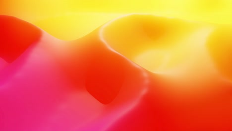 estilo abstracto de fondo en bucle, cambiando la superficie de material translúcido suave como jalea de melocotón. creativo suave brillante 3d bg con brillo interno para eventos festivos 4k. gradiente amarillo naranja rojo.