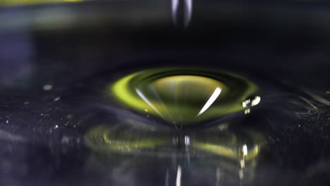 drops of oil drip into dark oily liquid 4k movie