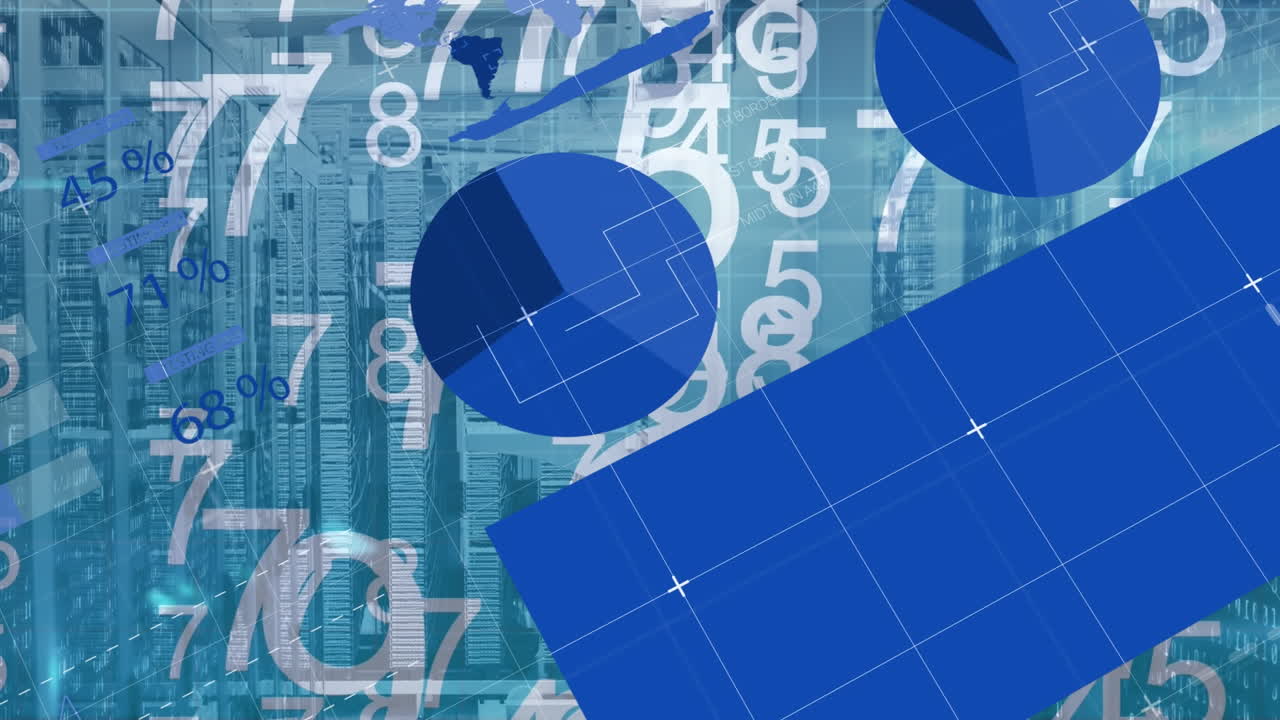Animation of financial data and numbers over servers