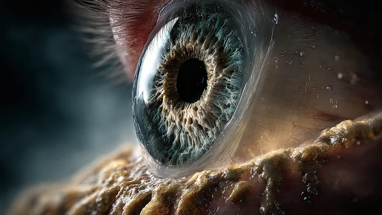 A mesmerizing macro shot revealing the intricate details of an eye, showcasing vibrant colors and textures that evoke curiosity and wonder in the natural world