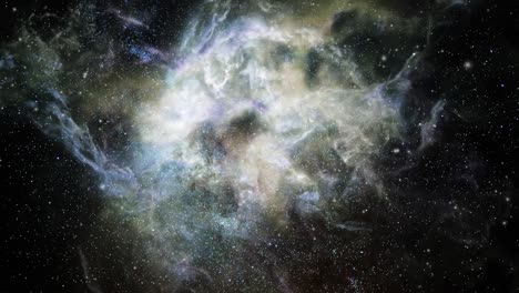 view of nebula clouds in the vast, 4k dark universe