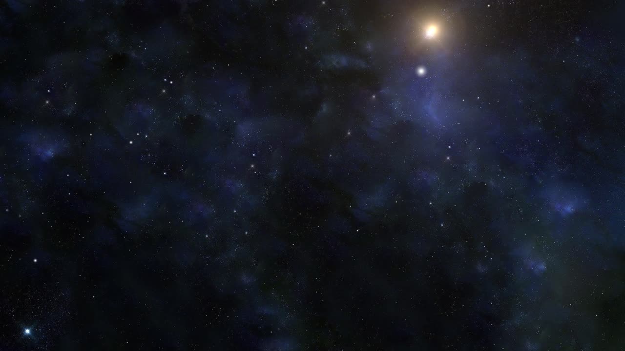 a universe filled with gas clouds