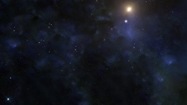 a universe filled with gas clouds