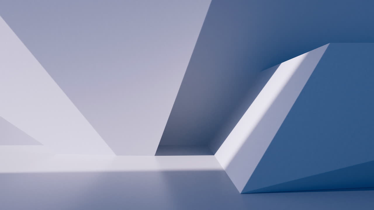 Empty building structure with geometric structure, 3d rendering.