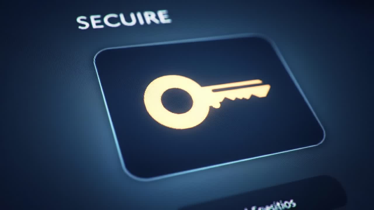 A detailed look at a secure digital key symbol representing protection and access control, illustrating modern security measures in technology and information systems