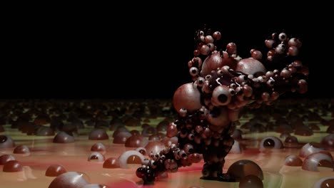 baile de monstruos espeluznantes, baile de demonios, house y hip hop, animación en bucle, video de género de fantasía de terror, cg realista, renderizado en 3d