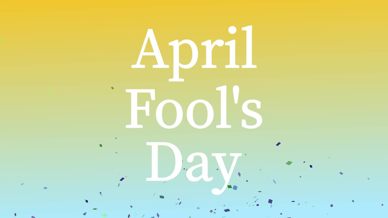 4월의 어리석은 영어 메시지 텍스트 애니메이션 모션 그래픽