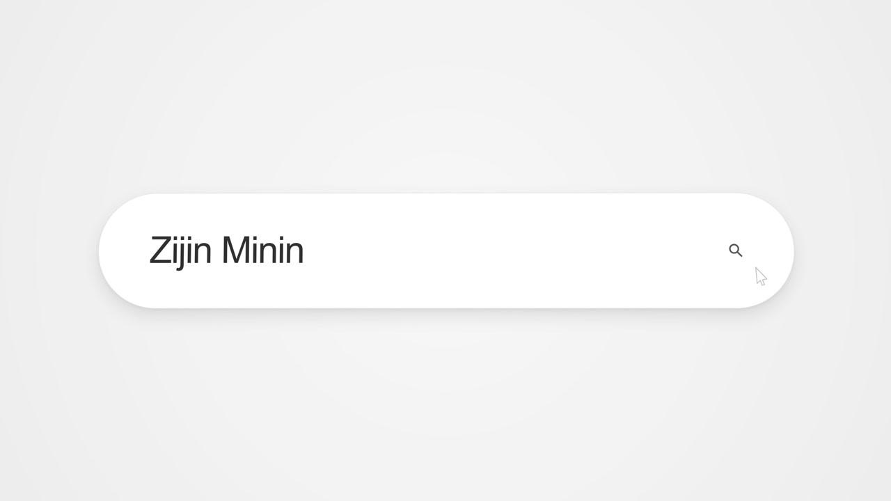 Searching for Zijin Mining, a Chinese global mining company, representing online research and business web browsing