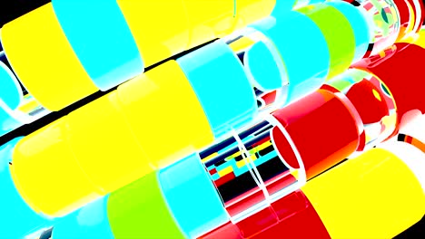 abstract 3d rendering with pipes, animated background with moving geometric shapes.  seamless 4k video.