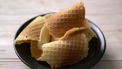 gofre crujiente de mantequilla y leche