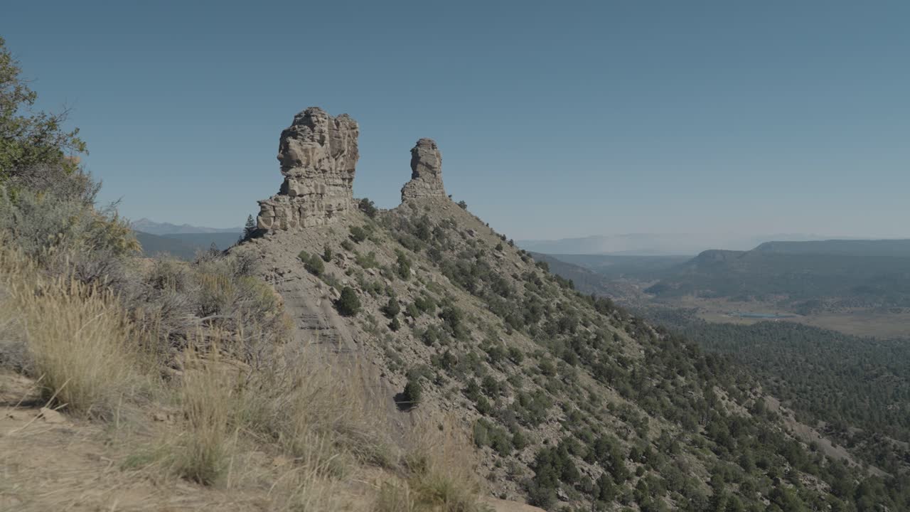 Scenic view of rock formations in a mountainous landscape