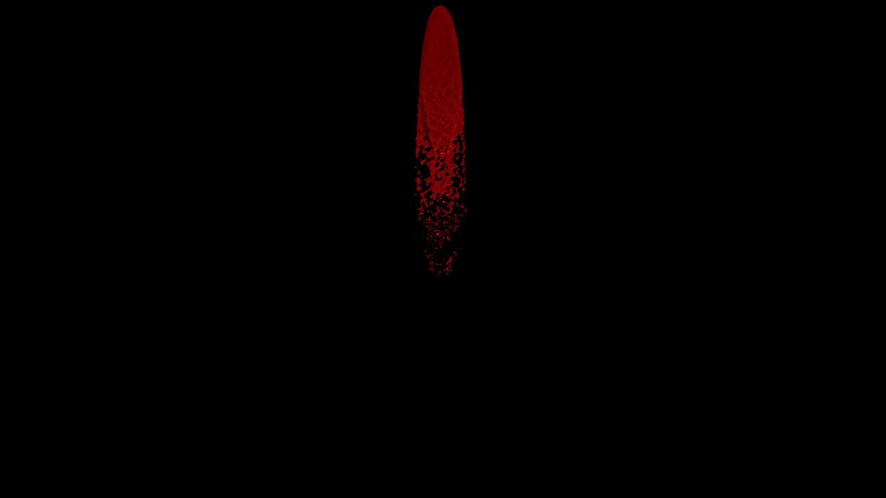 Red Liquid Dripping and Splattering on Black Background