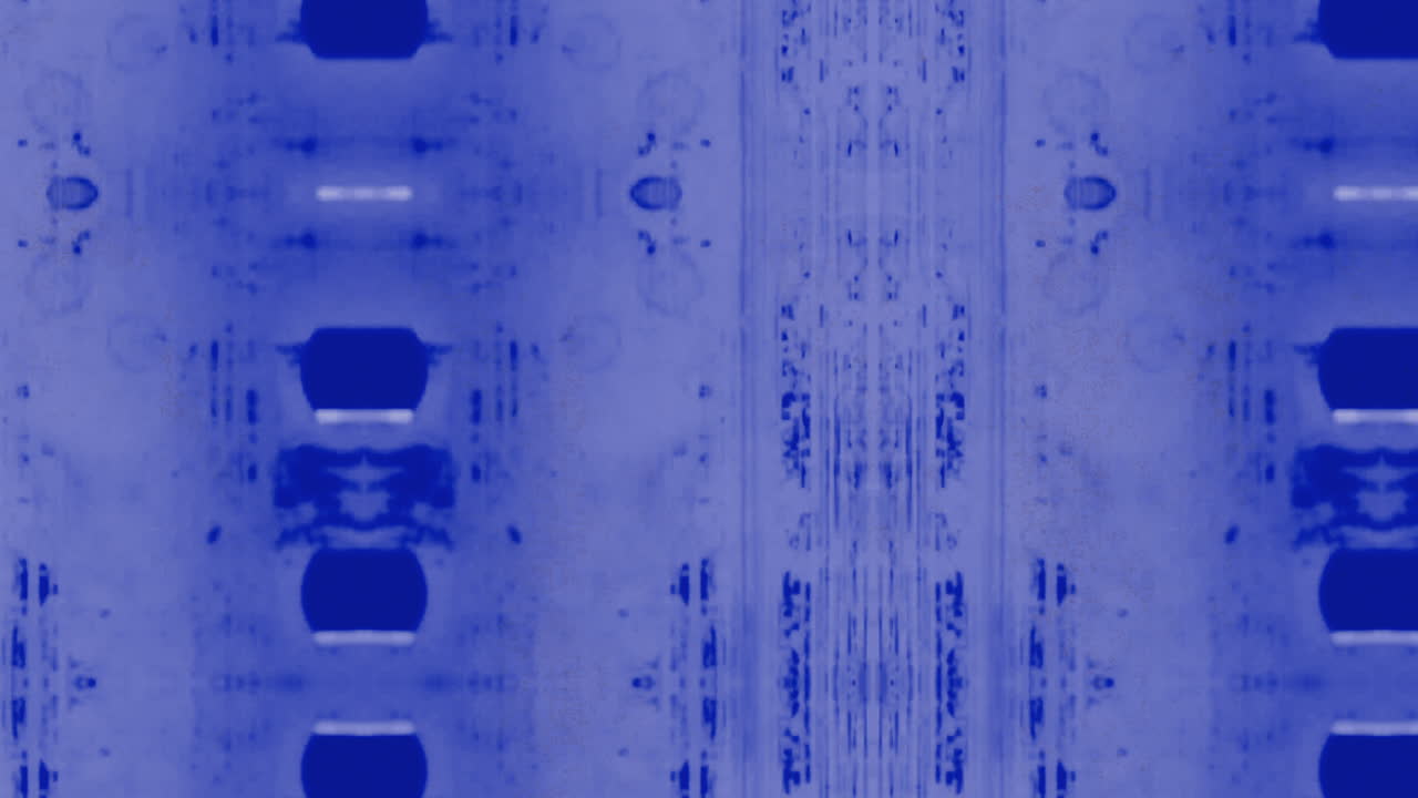 A simplistic image featuring a collection of blue and white stripes arranged in a grid-like pattern of horizontal and vertical lines