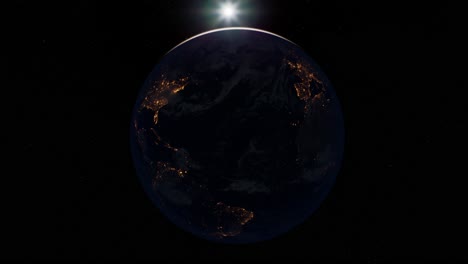 earth globe planet from space orbit