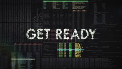 superposición de texto futuro en animación de datos de código futurista