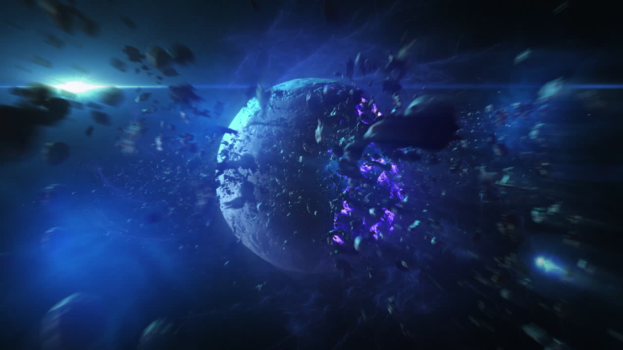 un planeta en el espacio