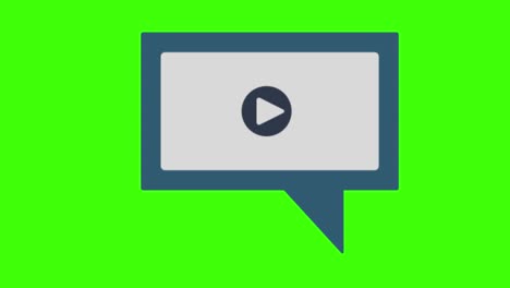 animación de un icono de venta de vídeo en una pantalla verde