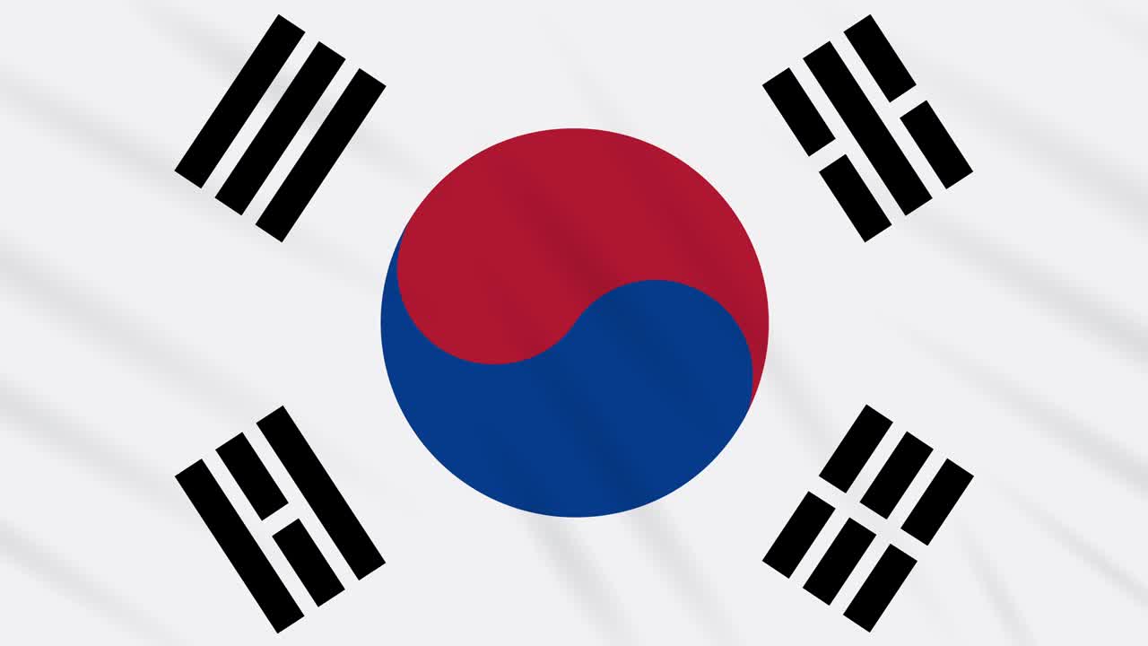 한국 발을 흔들고 있는 천, 배경 루프