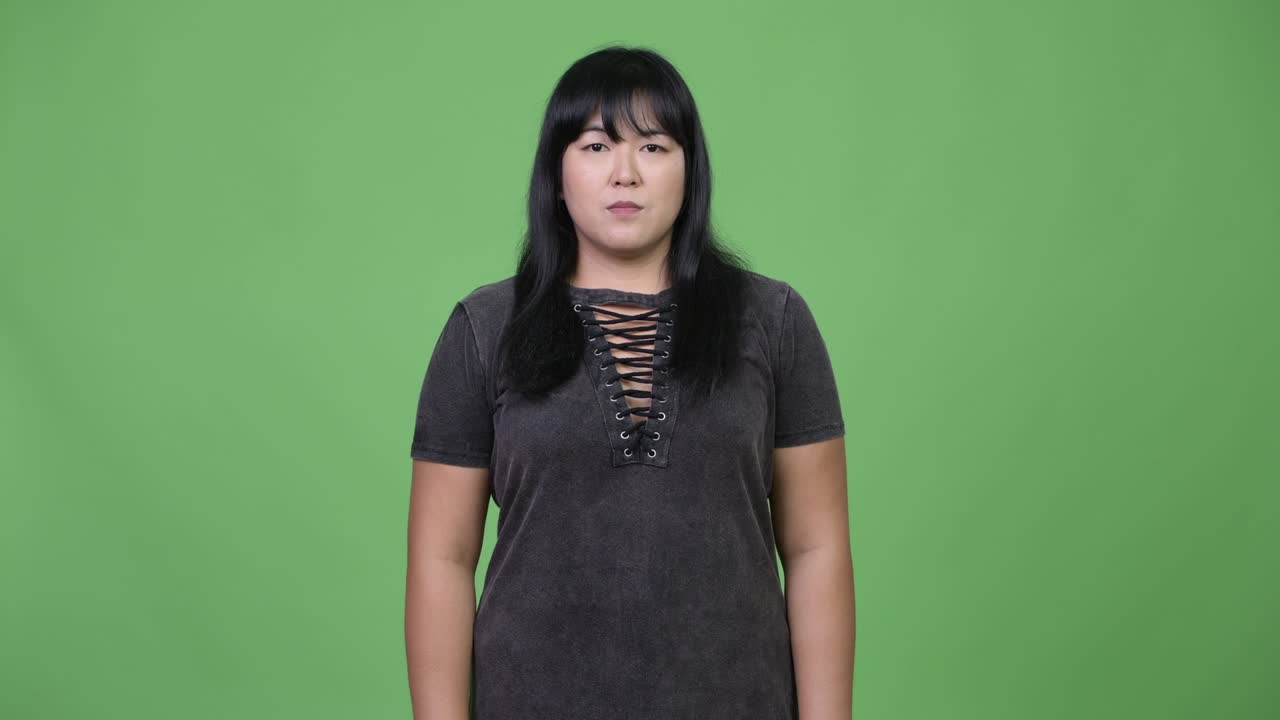 Beautiful overweight Asian woman