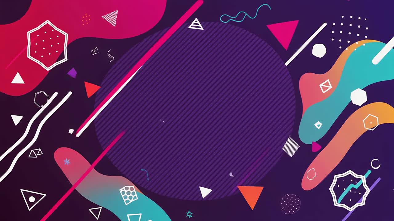 Dynamic Abstract Background with Colorful Geometric Shapes