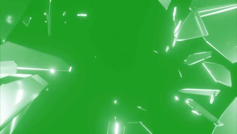 breaking glass green screen motion graphics