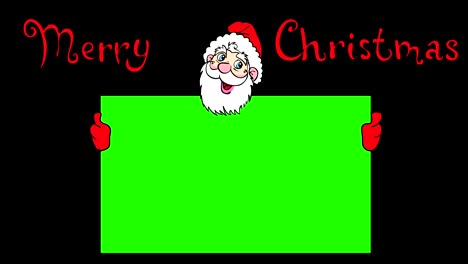 feliz papá noel sobre el blanco verde. animación en 4k.