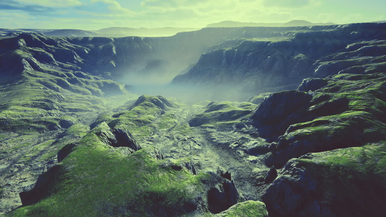 Vast landscape reveals the beauty of a serene valley in soft morning light