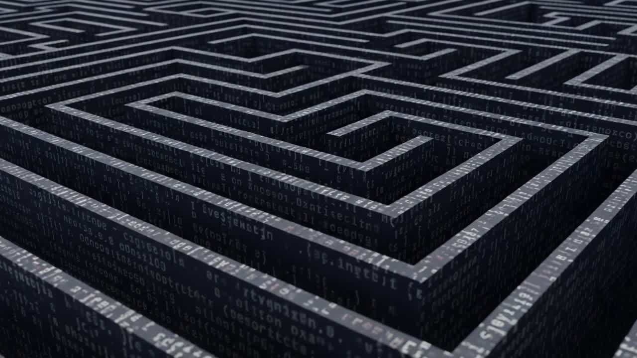 A Complex Digital Maze Constructed of Code Lines, Exploring the Intricacies of Computational Pathways and Algorithmic Structures in a Virtual Environment