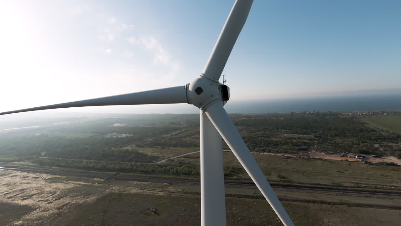Turbina eolica, vista aerea