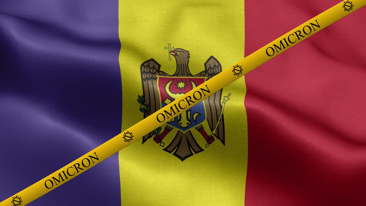 몰도바 발에 오미크론 변종과 금지 줄무 - 몰도바의 발