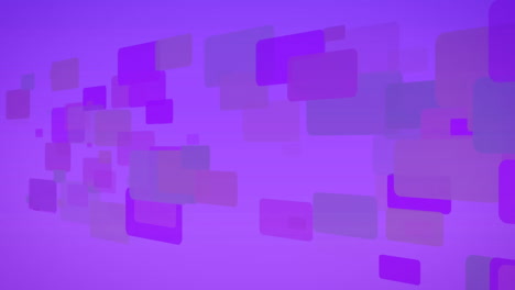 colorful rectangles animation moving across purple background