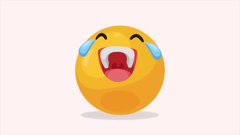 happy emoji laughing character animation