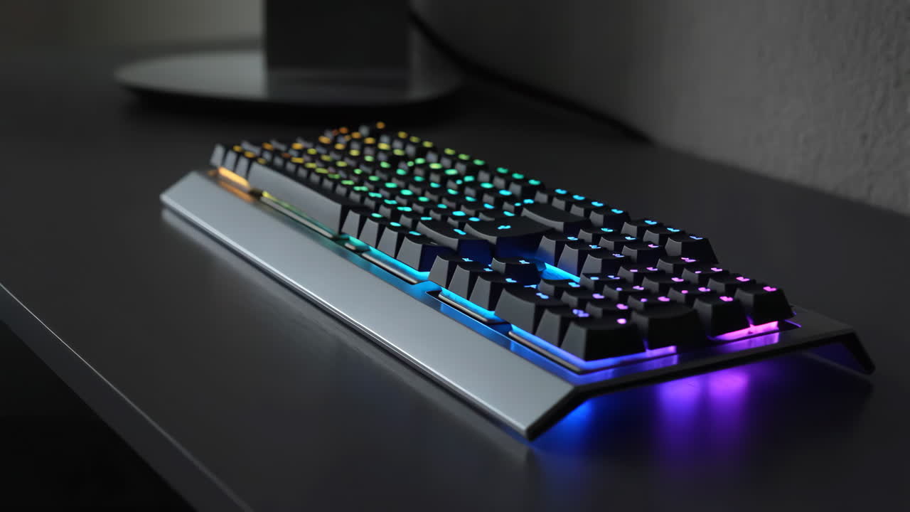 Gaming Keyboard with Dynamic RGB Lighting Effects