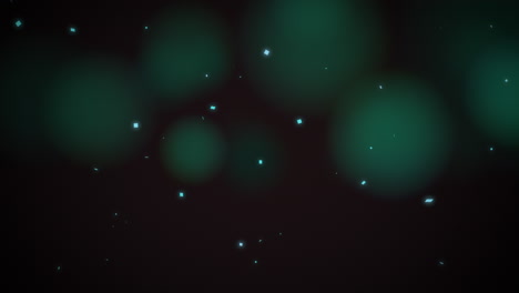 animación volando y partículas abstractas de movimiento y bokeh redondo 16