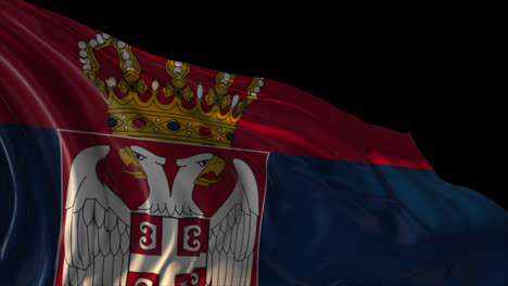 waving flag of serbia