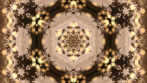 sfondo kaleidoscopico marrone astratto con ornamento naturale vintage