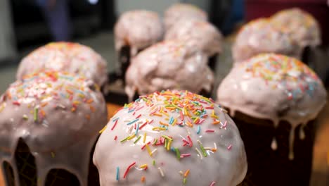 colorful glazed easter breads